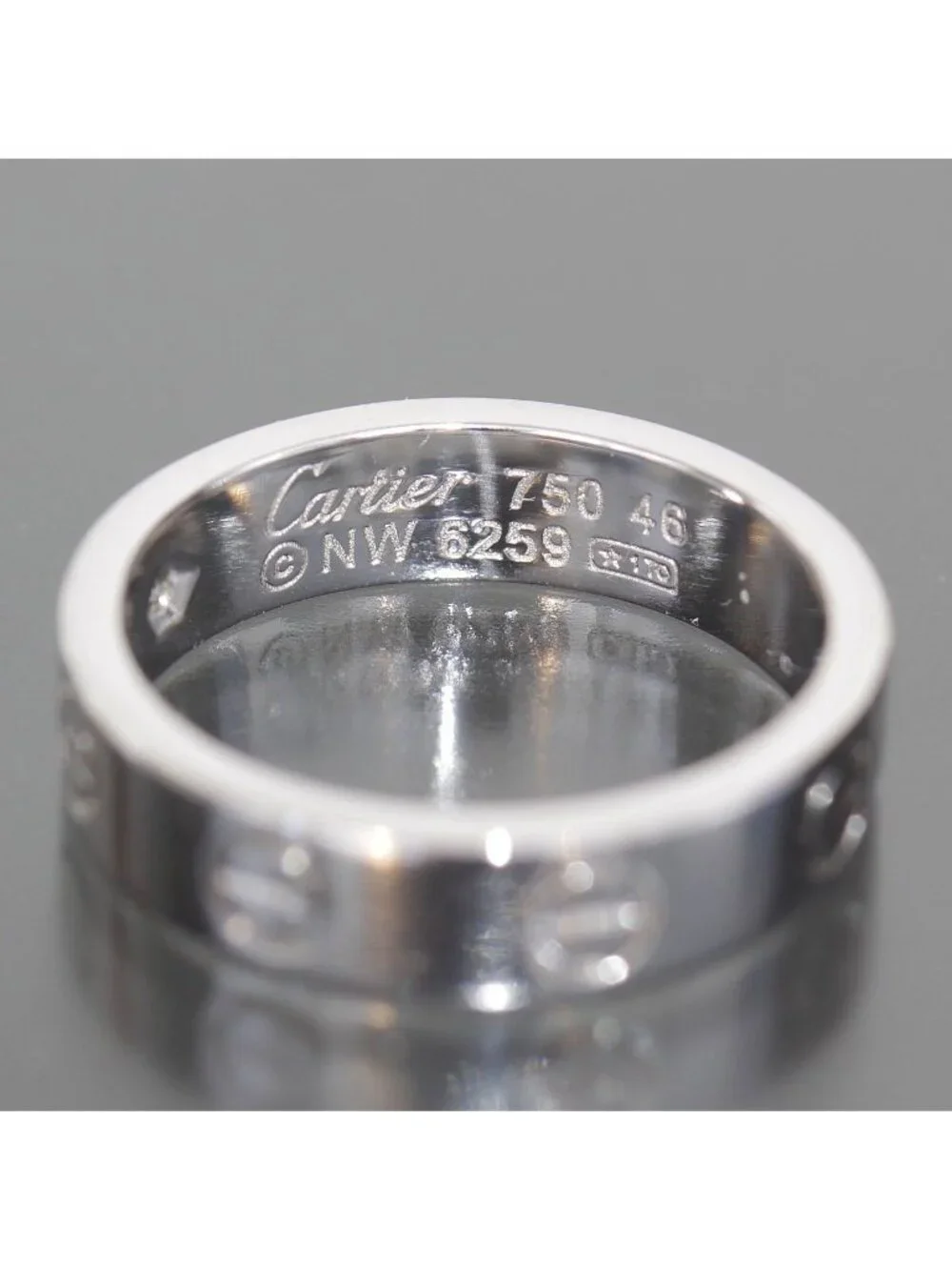 Cartier Mini Love Ring Diamond 750 18k White Gold